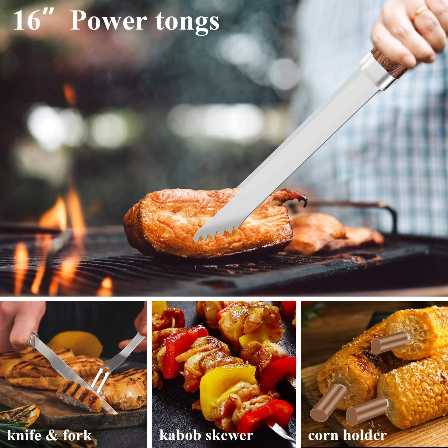BBQ Grill Accessories Set, Stainless Steel Griddle Tools Kit for Blackstone and Camp Chef, 38Pcs Grill Utensils Set for Barbecue