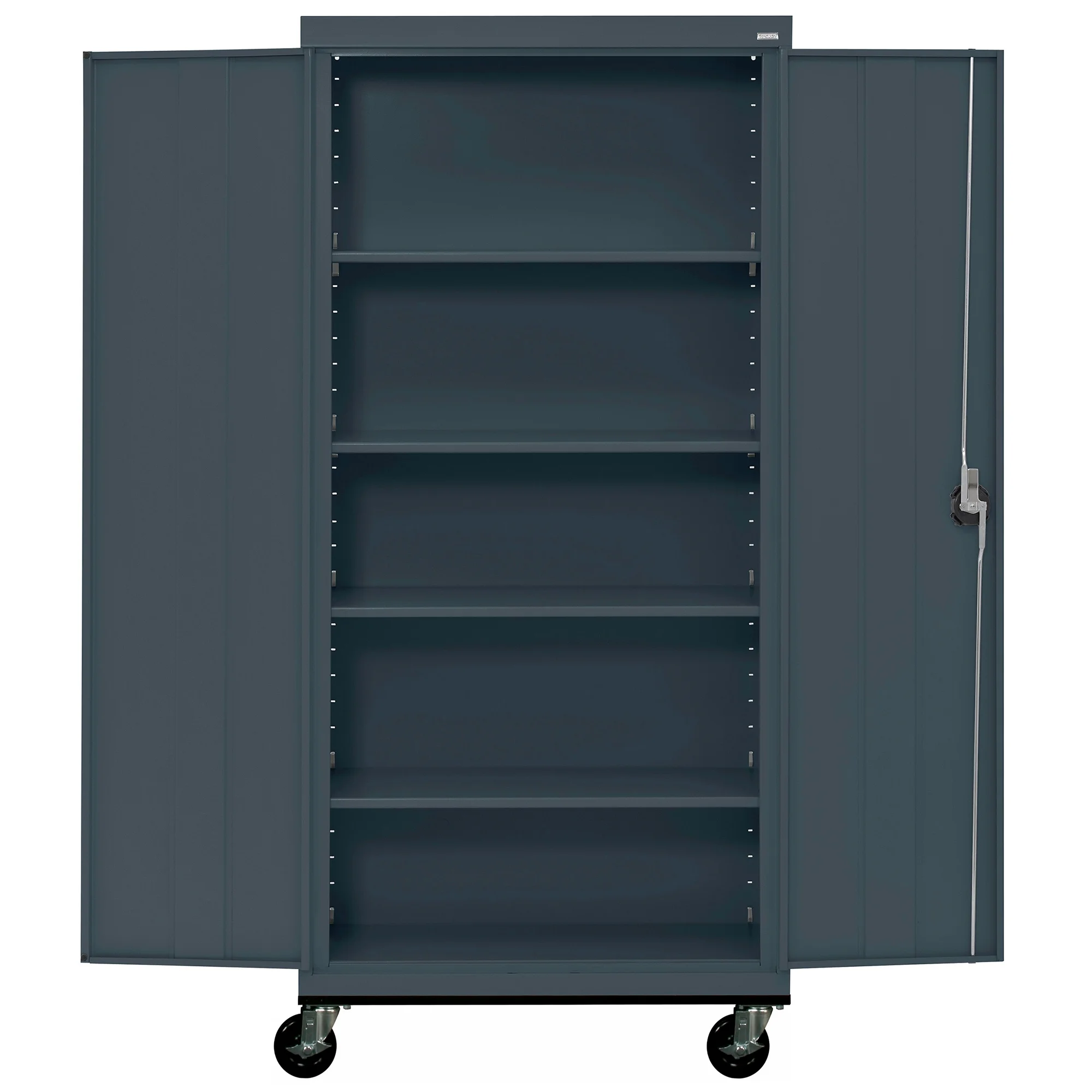 Sandusky Lee 20-Gauge Welded Steel Mobile Garage Storage Cabinet with Wheels, Charcoal