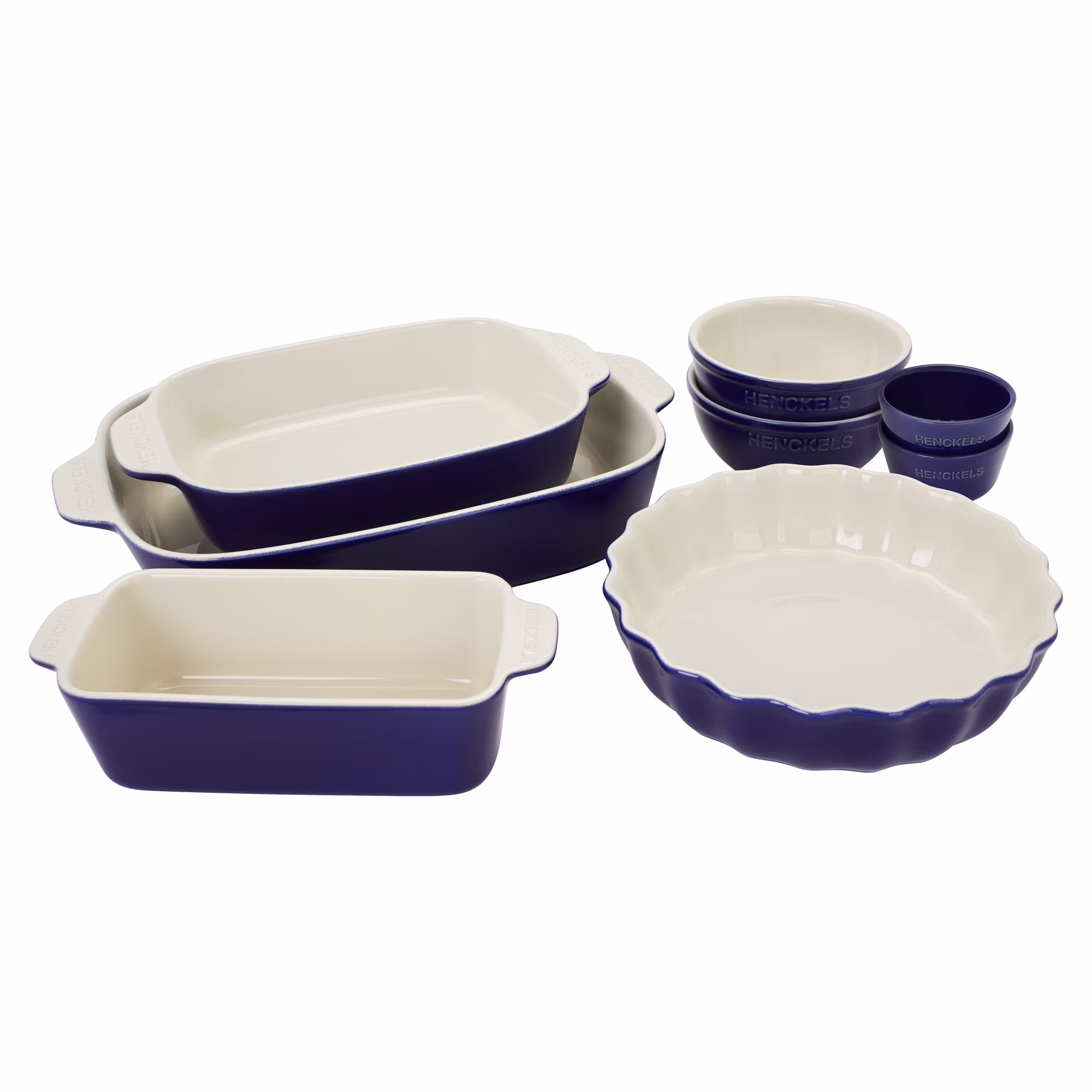 Henckels Ceramic 8-pc Mixed Bakeware & Serving Set - White