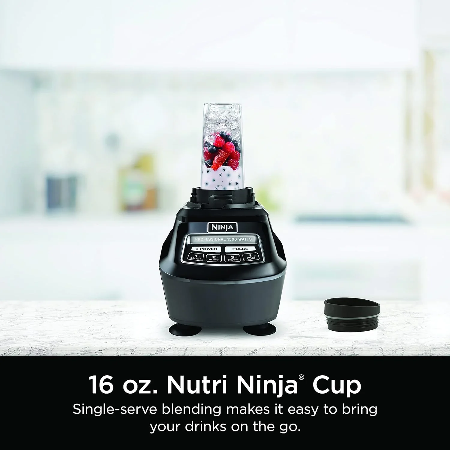 Ninja Mega Kitchen System, 1500-Watt, 72-Ounce Full-Size Blender and 8-Cup Food Processor with (2) 16-Ounce To-Go Cups