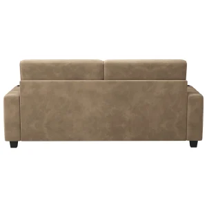 87-Large Loveseat Sofa, 3 Seater Couch with Storage, Velvet Fabric Deep Seat Sofa with Pillow& Cup Holders, Modern Comfy Sofa with USB& Type-C Ports, Home Sofa Couch for Living Room Bedroom