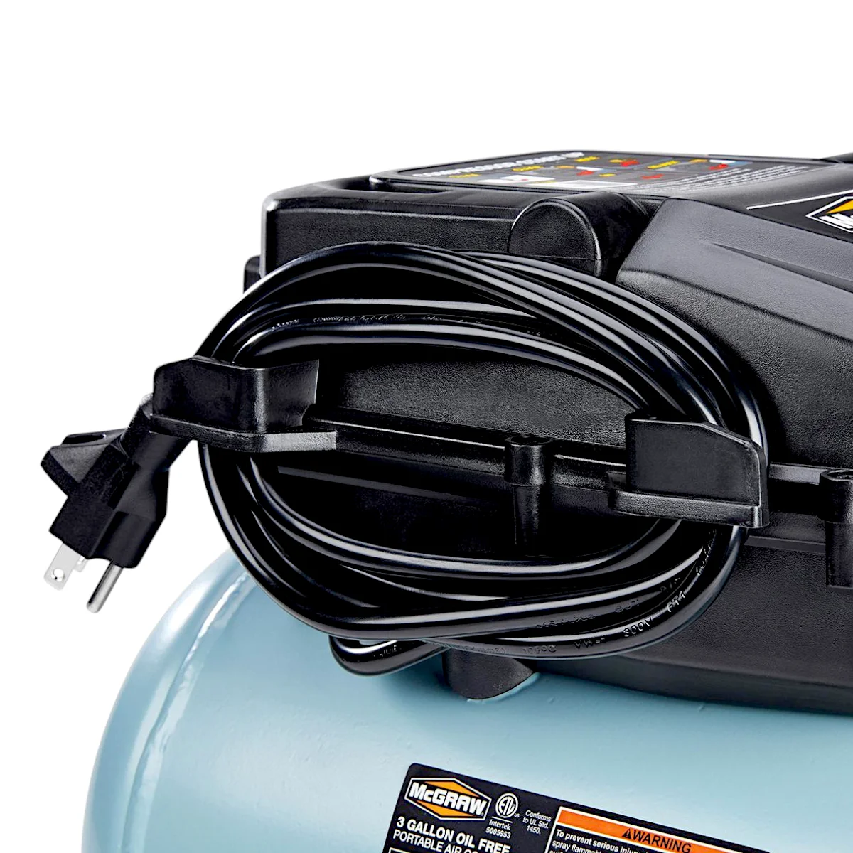 MCGRAW 3 Gallon 110 PSI Oil-Free Light-Duty Air Compressor with - Perfect for Cleaning, Inflation