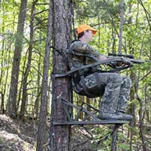 Summit Viper SD Climbing Treestand – Lightweight Aluminum, Foam Padded Seat, 300 lbs Capacity, Includes Safety Harness
