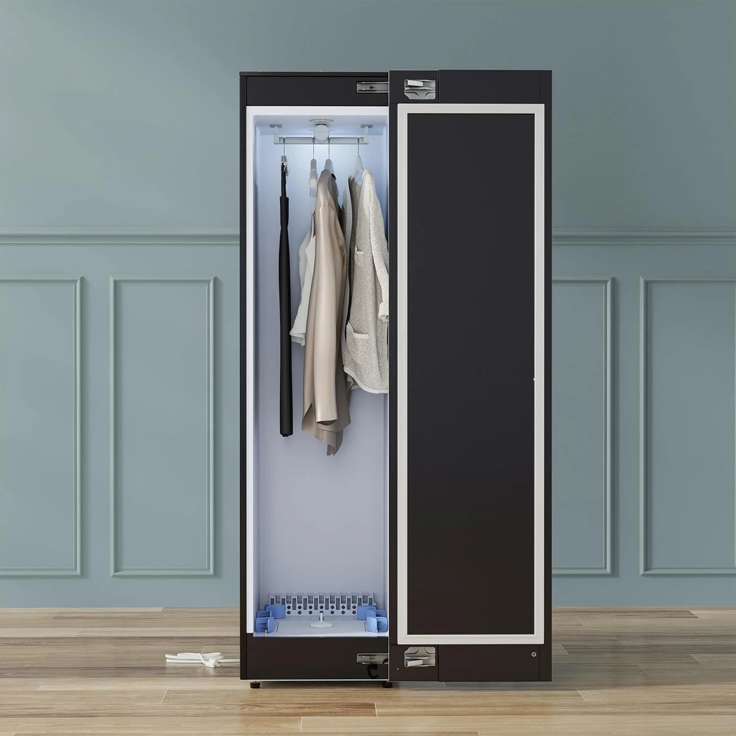 Equator Steam Dryer Closet REMOVE WRINKLES Sanitize Deodorize Refresh Slim110V