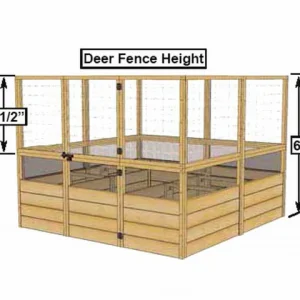 Deer Proof Cedar Complete Raised Garden Bed Kit ?8?x 8?x 20′?