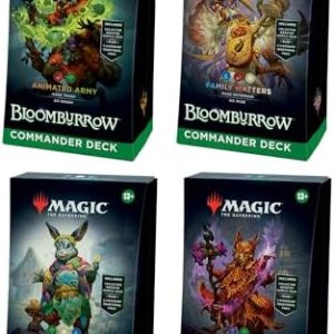 2025 Magic: The Gathering Bloomburrow Commander Deck Bundle – Includes All 4 Decks (Animated Army  Family Matters  Peace Offering  and Squirreled Away)