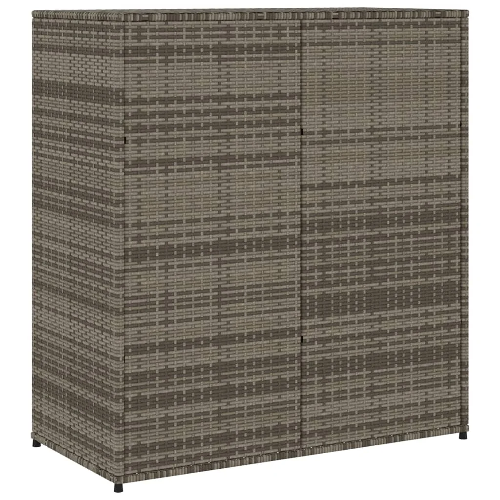 vidaXL Patio Storage Cabinet, PE Rattan Beige, 21.70 x 21.70 x 43.70 in