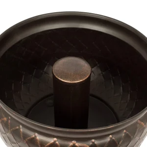BirdRock Home Decorative Water Hose Pot - Open Top - Steel Metal with Copper Accents - 100ft
