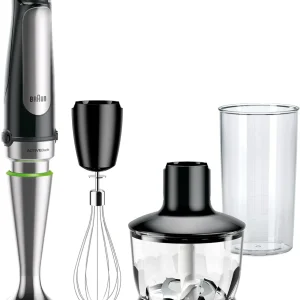 Braun MultiQuick 7 3-in-1 Immersion Blender with Food Processor –Powerful Handheld Electric Stick Blender - Emulsifier for Chopping, Beating & Whisking - Ideal for Soup, Puree, Smoothies & More