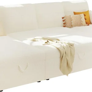 VanAcc Sofa Bed, Sleeper Sofa with Storage Chaise 2 in 1 Pull Out Couch Living Room