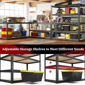 HXYHJ 40" W Garage Shelving Heavy Duty 2000LBS Storage Shelves Heavy Duty Adjustable Metal Shelves 4 Tier Metal Shelving for Closet Pantry, 40" W*20''D*60''H