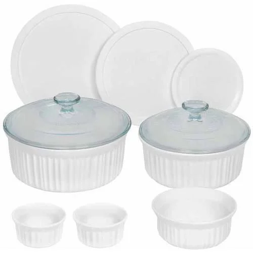 CorningWare French White 10-piece Round Bakeware Set
