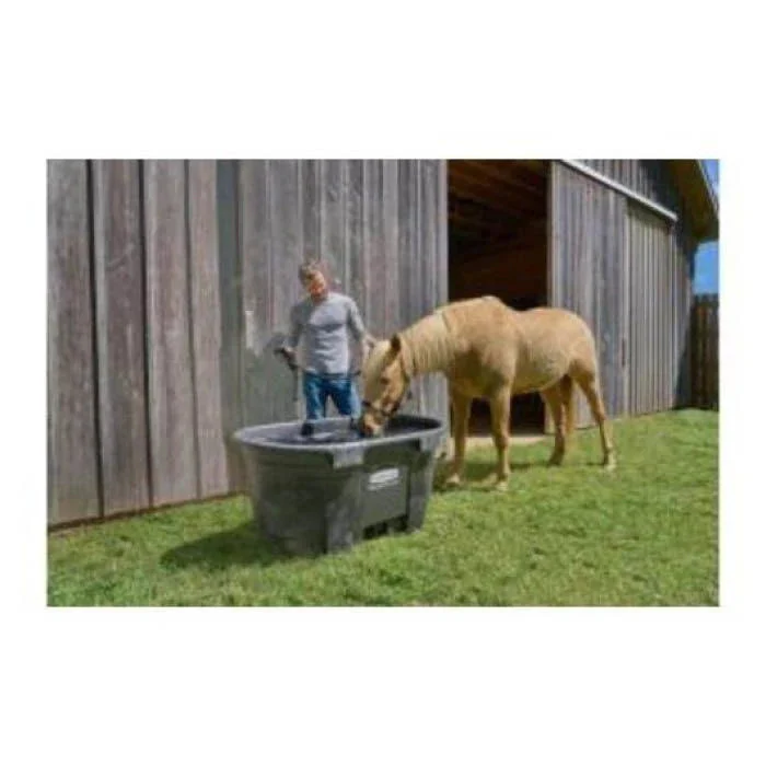 2025 Rubbermaid FG424500BLA Stock Tank, 150 Gal Capacity, Plastic, Black