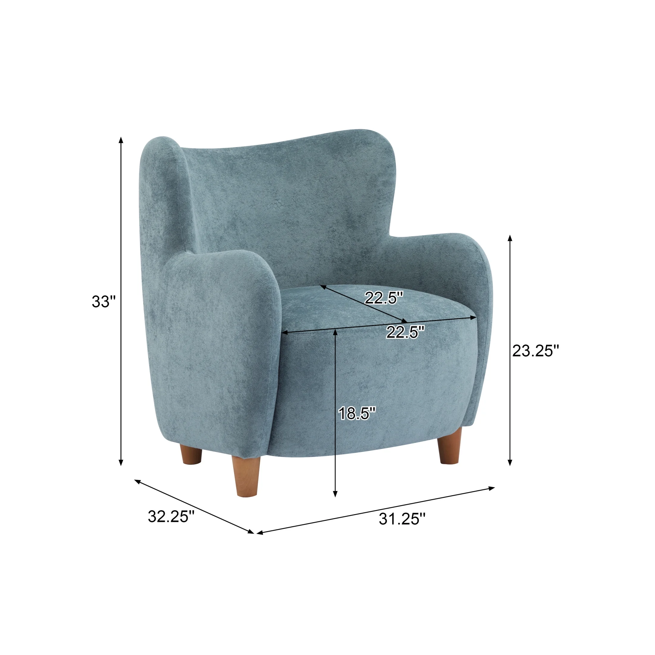 Christopher Knight Home Mid-Century Modern Velvet Wingback Accent Chair with Birch Legs, White