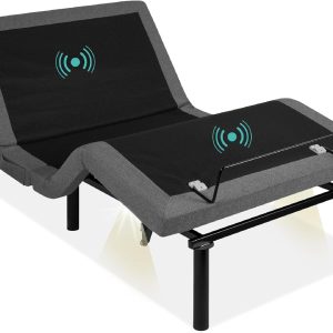 Best Choice Products Ergonomic Twin XL Size Adjustable Bed Frame, Electric Base w/Wireless Remote Control, Nightlight, Massager, 2 USB Ports