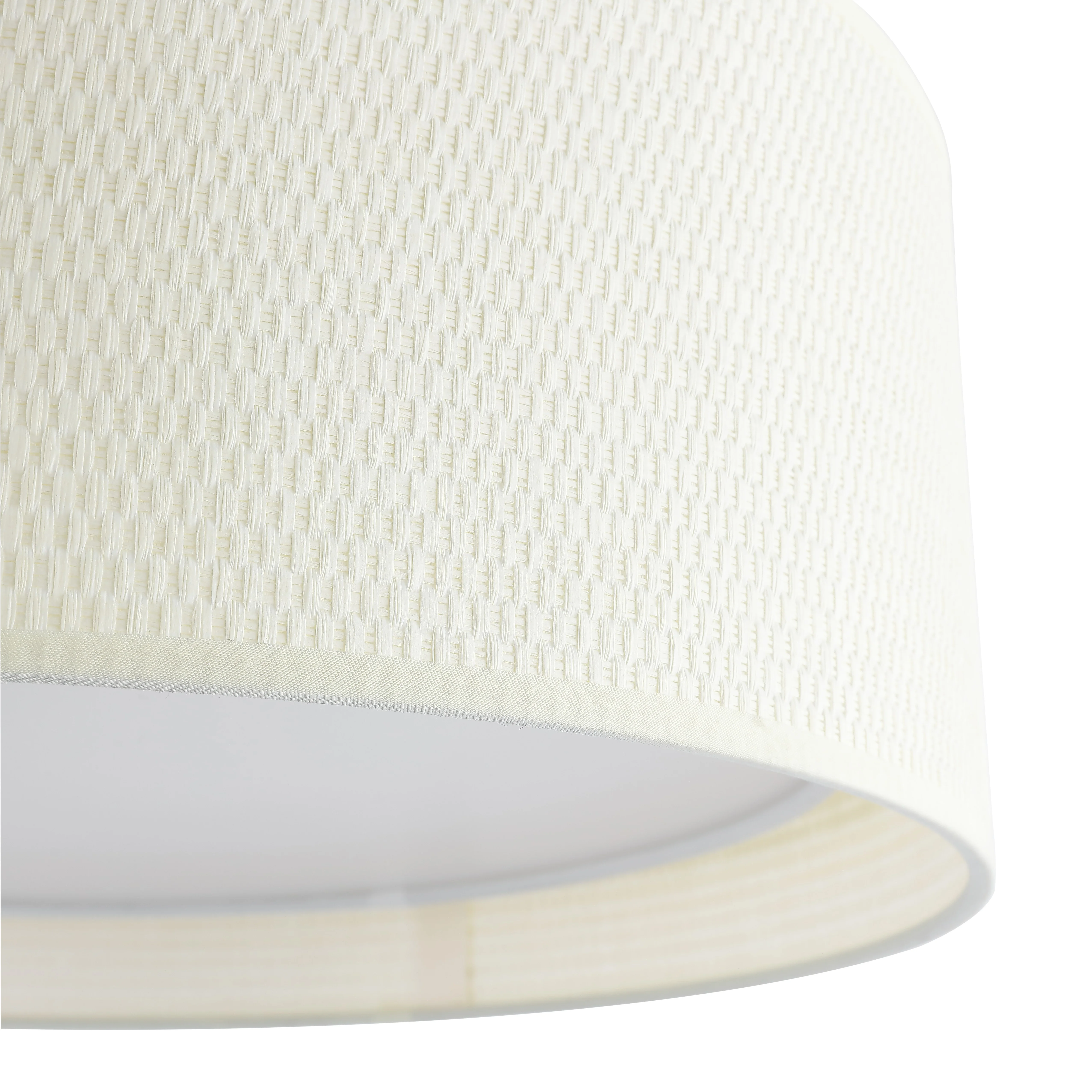 LEDET 15.7 in. Yellow Flush Mount Ceiling Light Rattan Weaving Shade Home Decor Pendant Lighting
