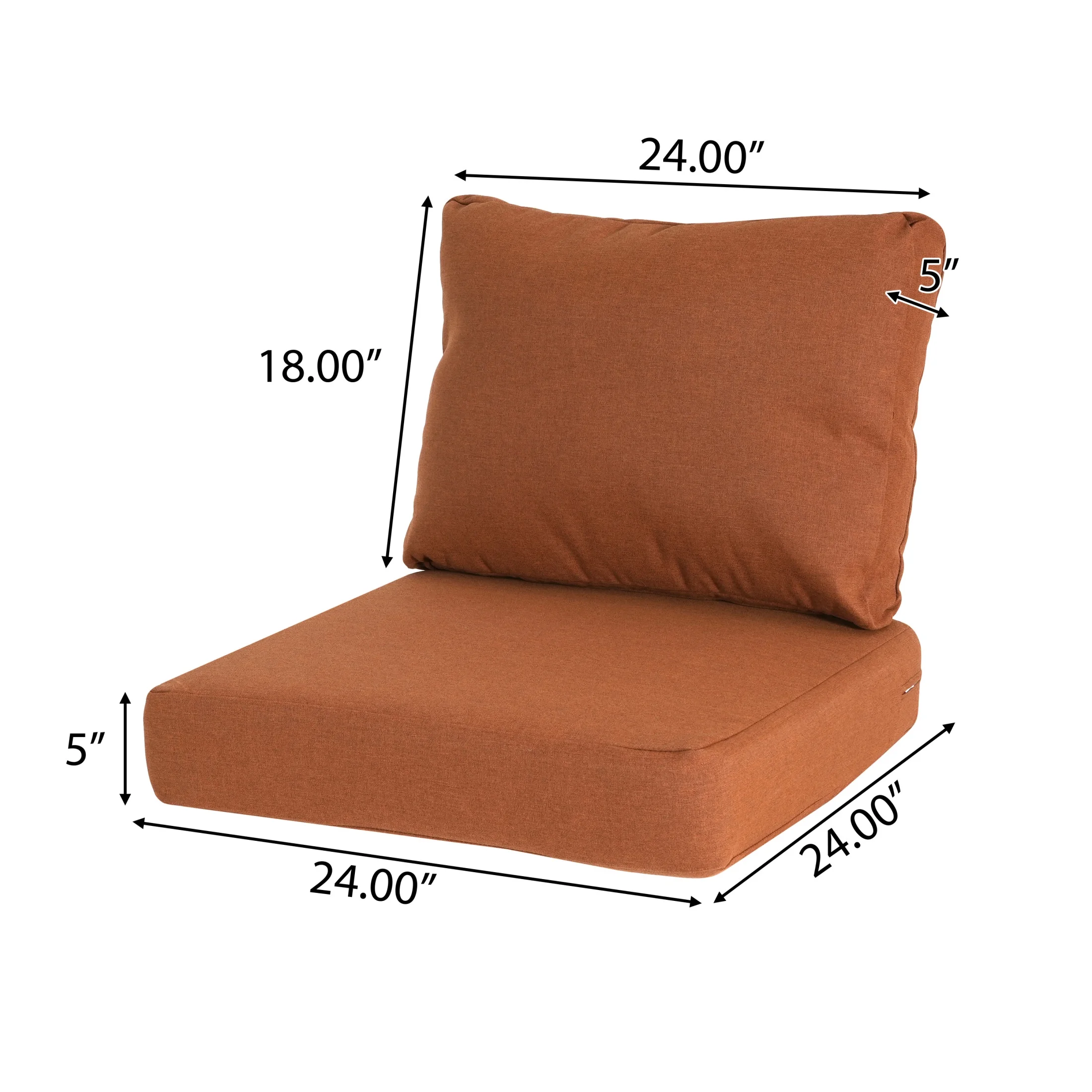 Christopher Knight Home 2-Piece Outdoor Deep Seat Cushion Set, 24"x 24"x 5", Beige