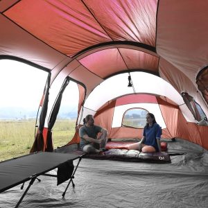 CAMPROS CP Tent 12-Person-Camping-Tents,3 Room Family Tents,Waterproof Windproof Family Tent with Top Rainfly,6 Large Mesh Windows,Double Layer,Easy Set Up, Portable with Carry Bag-20' x 9' x 72"(H)