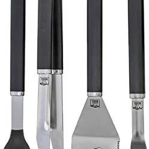 Yukon Glory 4-Pc Stainless Steel Magnetic Grill Utensils Set Essential Grilling Tools