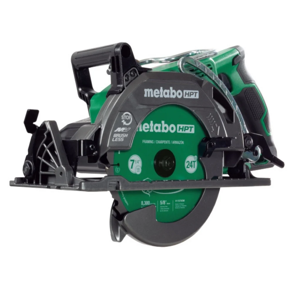 Metabo HPT 36V MultiVolt 7-1/4 Inch Rear Handle Circular Saw, Lightweight Design, Up to 500 2x4 Cuts Per Charge, 53- Adjustable Bevel Capacity, Lifetime Tool Body Warranty, C3607DWA