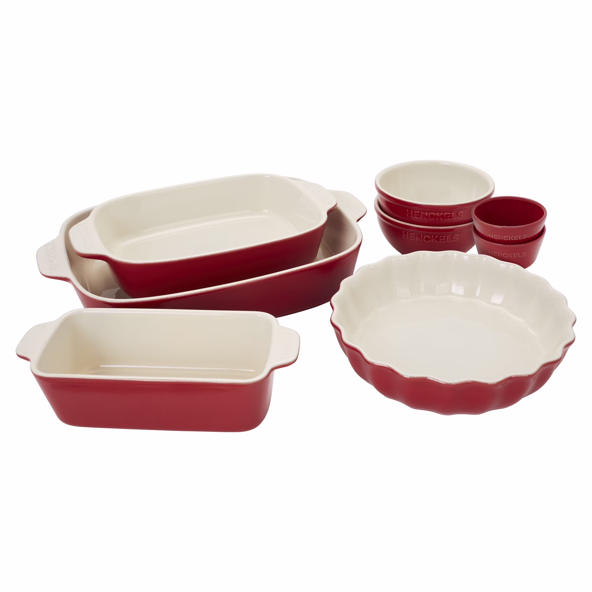Henckels Ceramic 8-pc Mixed Bakeware & Serving Set - White