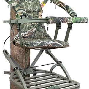 Summit Viper SD Climbing Treestand – Lightweight Aluminum, Foam Padded Seat, 300 lbs Capacity, Includes Safety Harness