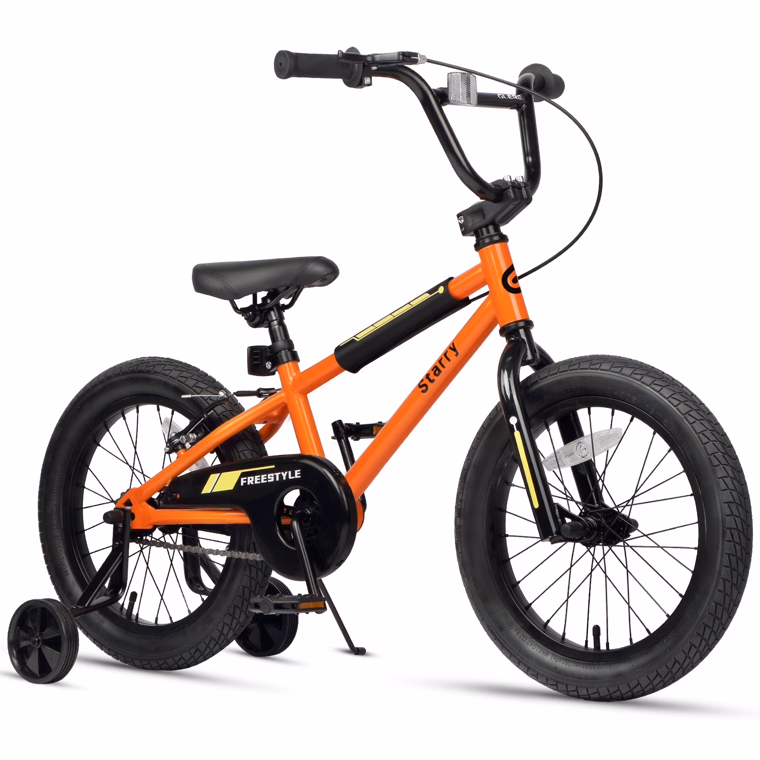 Glerc 14 Inch Little Kids Bike BMX Style Bicycle with Training Wheels Coaster Brake for 3 4 5 Years Old Boys Girls, Blue