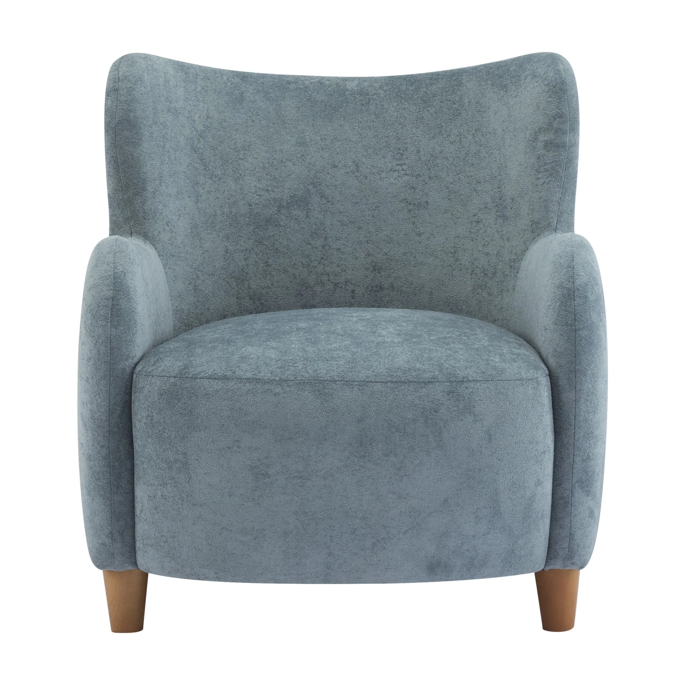 Christopher Knight Home Mid-Century Modern Velvet Wingback Accent Chair with Birch Legs, White
