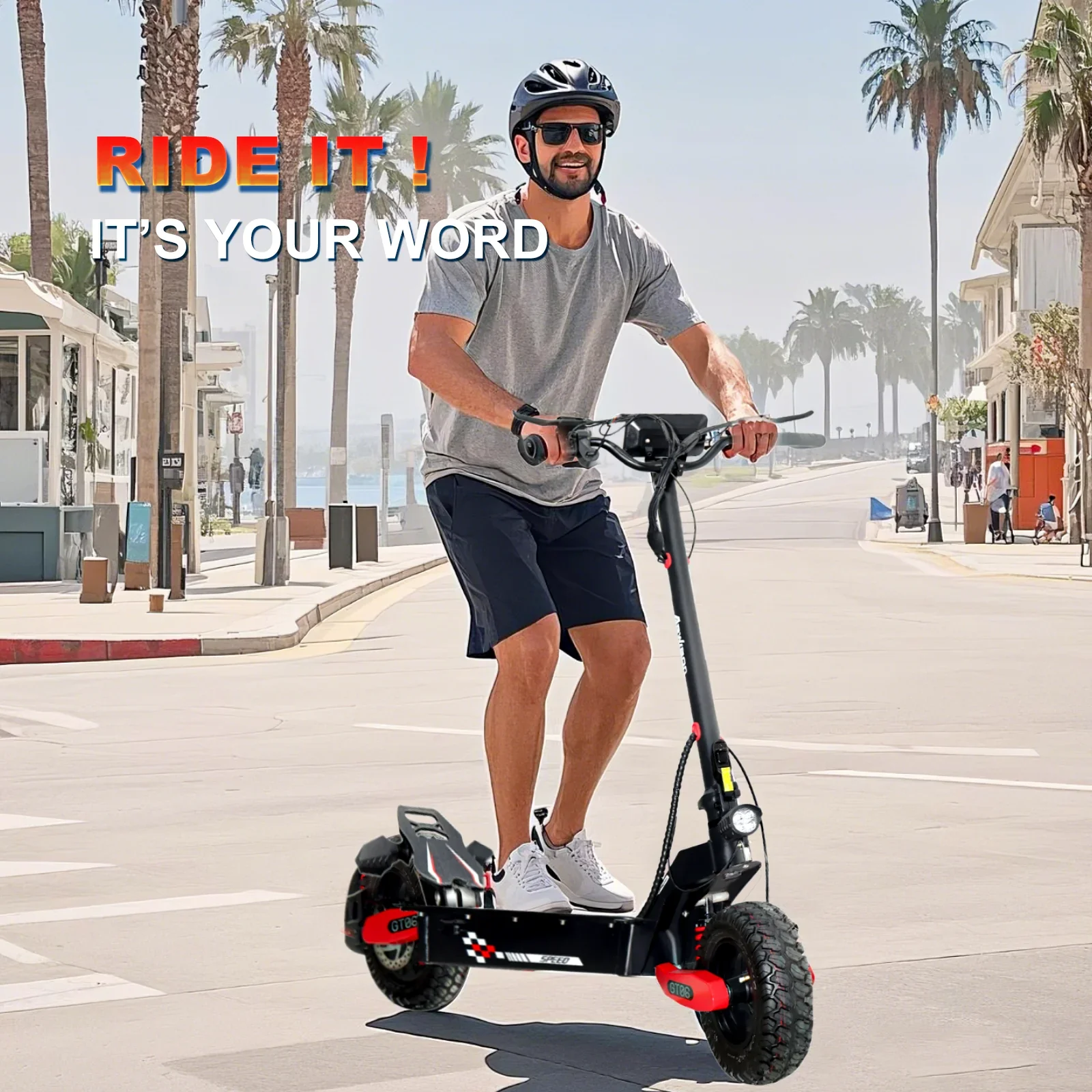 Off Road Electric Scooter for Adults, 1200W Motor Fast E Scooter, Up to 28MPH Top Speed & 20Miles Long Range, 11" Off-Road Tires, 330lbs MAX Load, Foldable