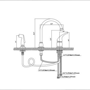 Dura Faucet Gooseneck Kitchen Faucet with Matching Side Sprayer for RVs- Brushed Satin Nickel