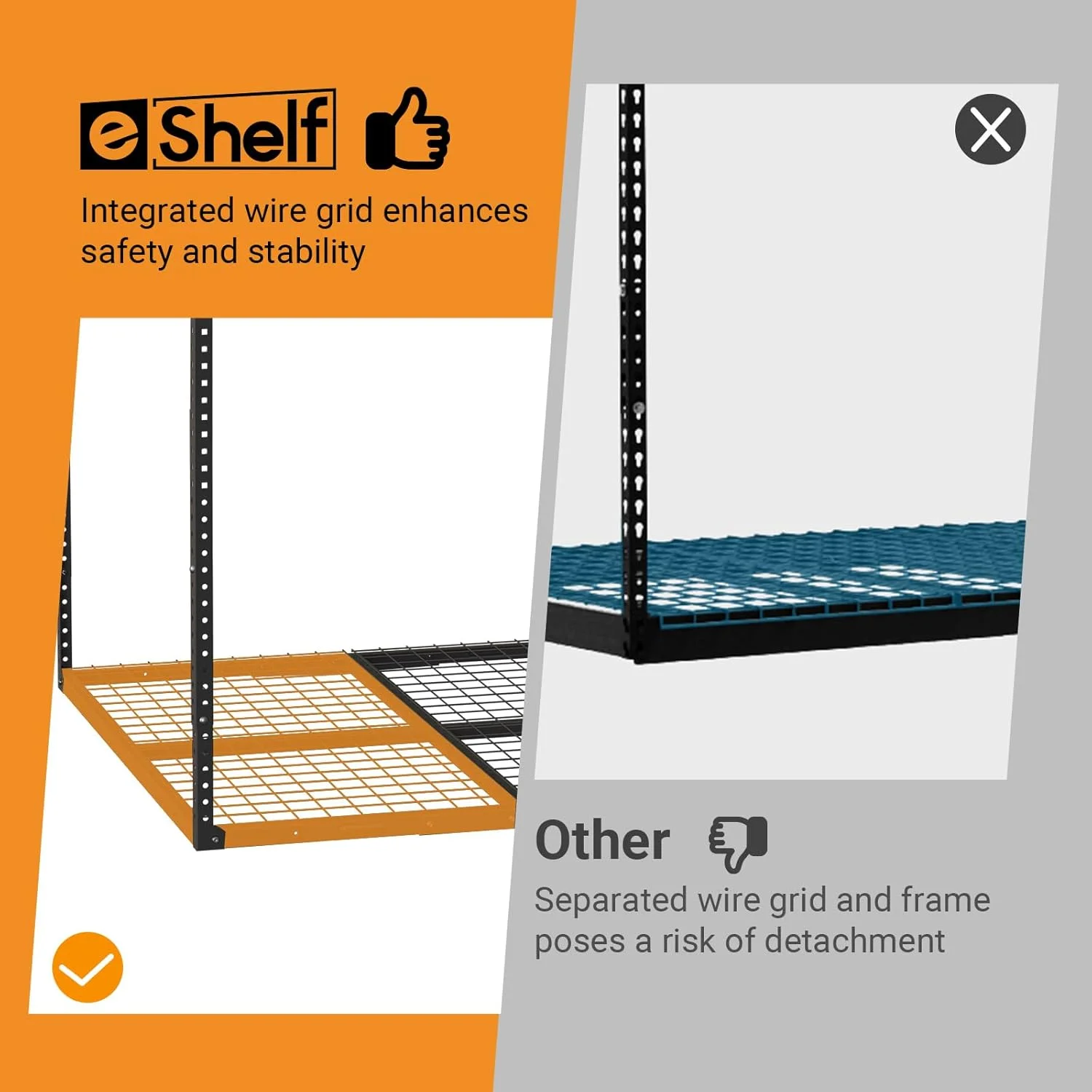 2ftx8ft Overhead Garage Storage Rack, Heavy-Duty Metal Garage Ceiling Storage Rack, 22''-40" Adjustable Ceiling Drop-Down, 400 lb. Loading Weight Capacity, White