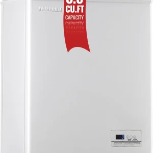 Chest Freezer 5.0Cubic Feet Deep Freezer Freestanding Freezers with 2 Removable Stainless Steel Basket, Mini Freezer Top Open Door Compact Freezer with Electronic Control 41℉ to -15℉BLACK