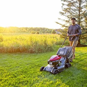 21 In. Steel Deck Self Propelled 3-in-1 Lawn Mower with GCV170 Engine Auto Choke and Smart Drive HRN216VKA from Honda