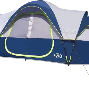 UNP Camping Tent 10-Person-Family Tents, Parties, Music Festival Tent, Big, Easy Up, 5 Large Mesh Windows, Double Layer, 2 Room, Waterproof, Weather Resistant, 18ft x 9ft x78in