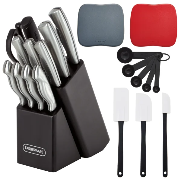 Farberware Classic 22-piece Stamped Stainless Steel Cutlery and Utensil Set