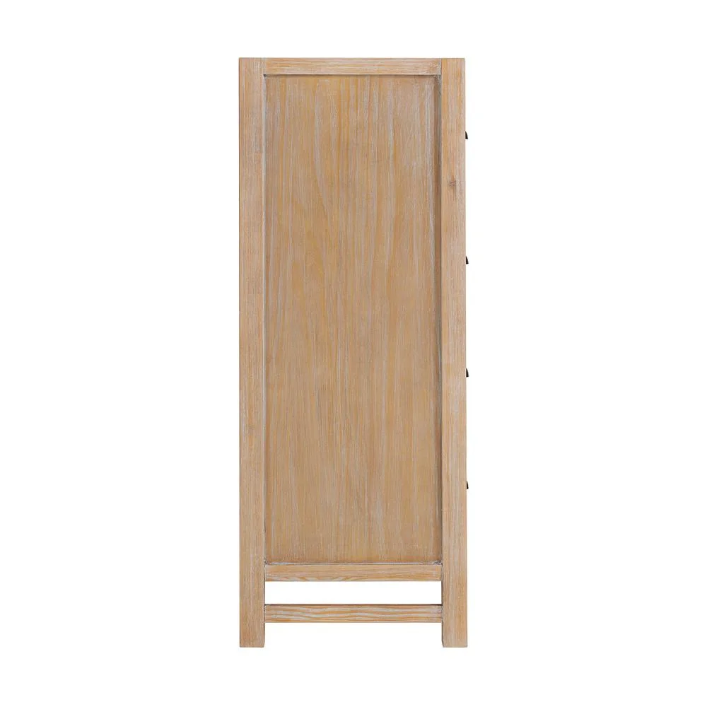 Alaterre Furniture Arden 5-Drawer Wood Chest Dressers for Adult, Solid Acacia Hardwood Storage Unit with Full-Extension Metal Glides