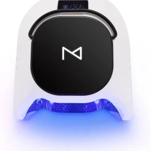 Professional Hybrid 86W Wireless Rechargeable UV LED Nail Curing Lamp Cordless Nail Dryer for Gel Nails, Manicure, Pedicure (Black)