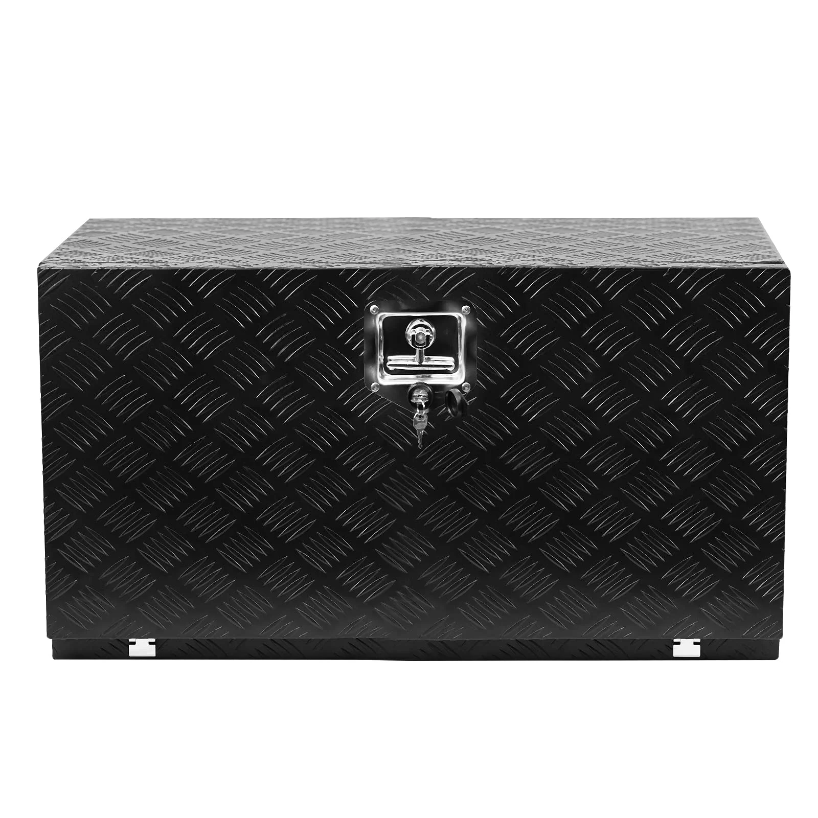 TROPOW 24-Inch Aluminum Diamond Plate Tool Chest -C Lockable Underbody Storage Box for Trucks, RVs, and Trailers