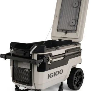 70Qt Wheeled Cooler Insulated Hard Shell Ice Chest