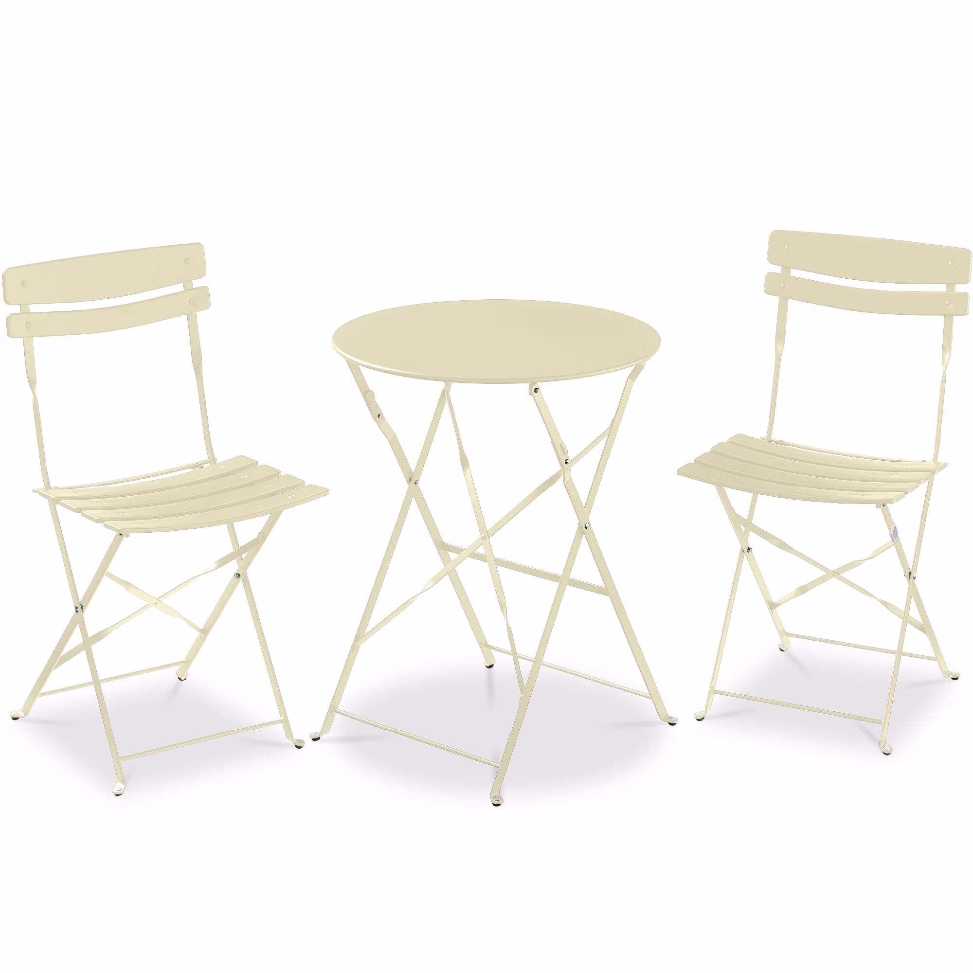 Best Choice Products 3-Piece Small Bistro Set, Folding Patio Furniture Set of 2 Chairs and Table - Black