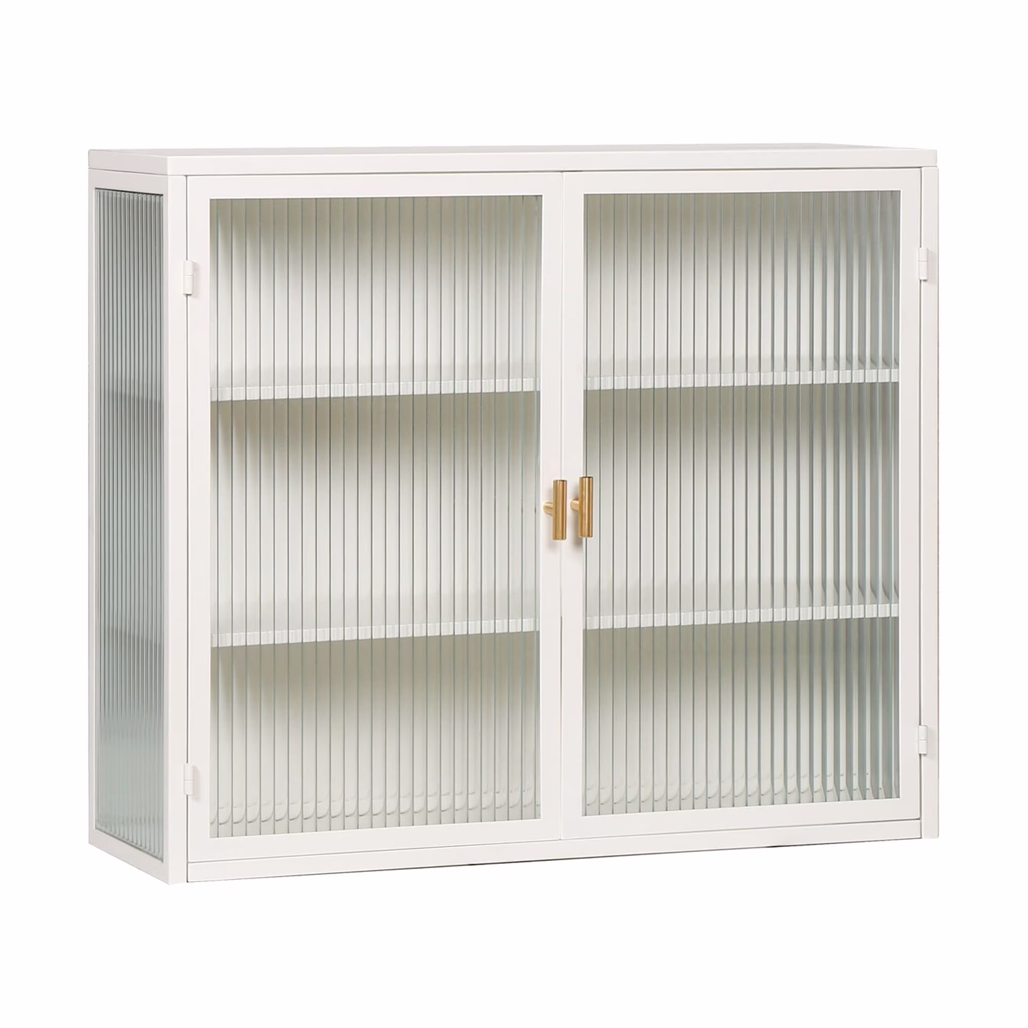 27.56"Modern Wall Cabinet with Glass Doors, Bathroom Cabinet with Featuring Three-tier Storage for Entryway Living Room, Bathroom or Dining Room, Mint Green