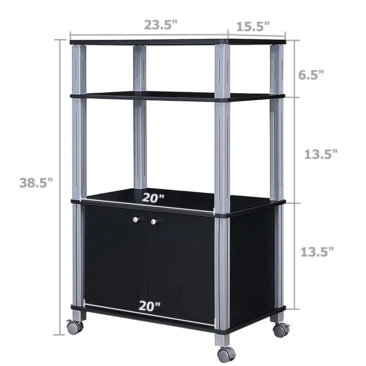 Costway Bakers Rack Microwave Oven Rack Shelves Kitchen Storage Organizer