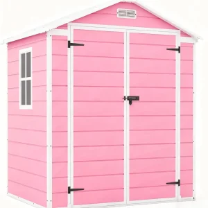Patiowell 6x4 FT Plastic Outdoor Storage Shed with Floor, Resin Outdoor Storage Shed