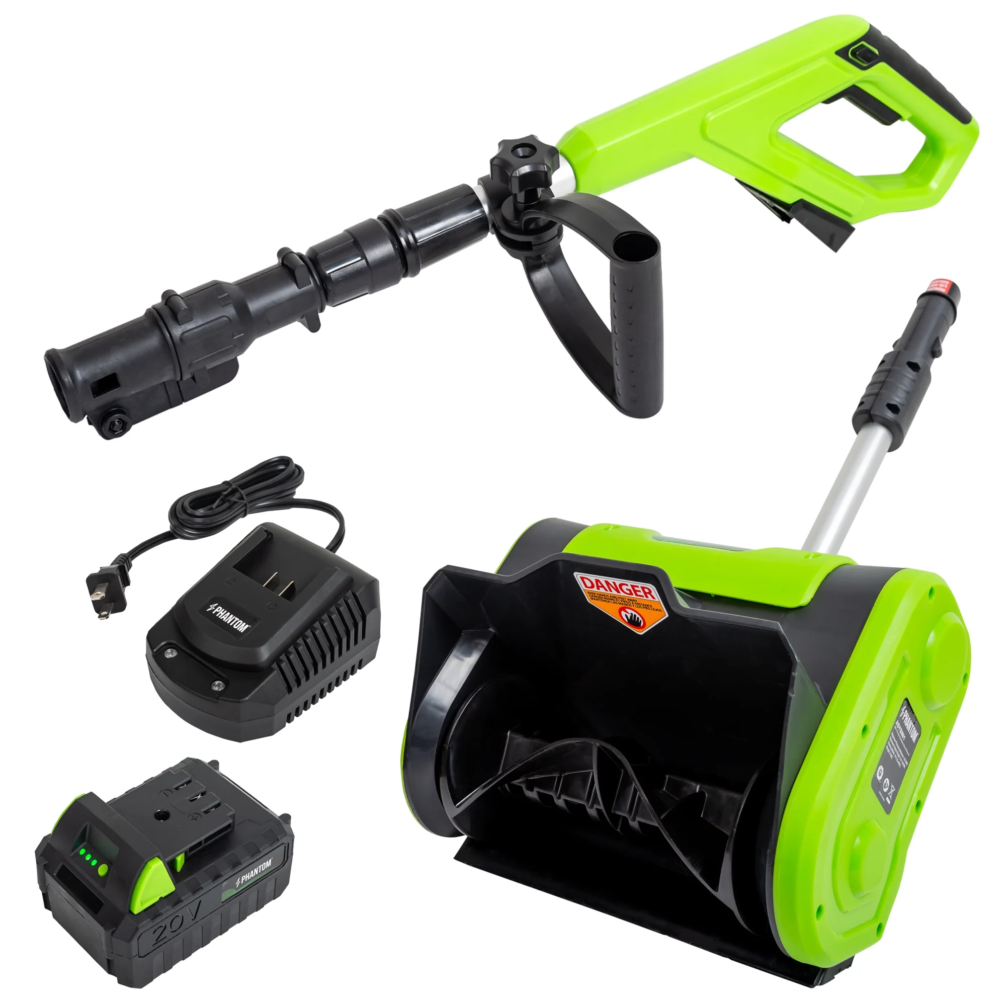 Cordless Snow Shovel, 20V Battery Powered Snow Blower, Lightweight Electric Snow Thrower with Adjustable Handle, Directional Plate, Perfect for Patios, Decks, Walkways, and Driveways (20 INCH)