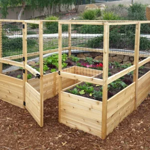 Deer Proof Cedar Complete Raised Garden Bed Kit ?8?x 8?x 20′?