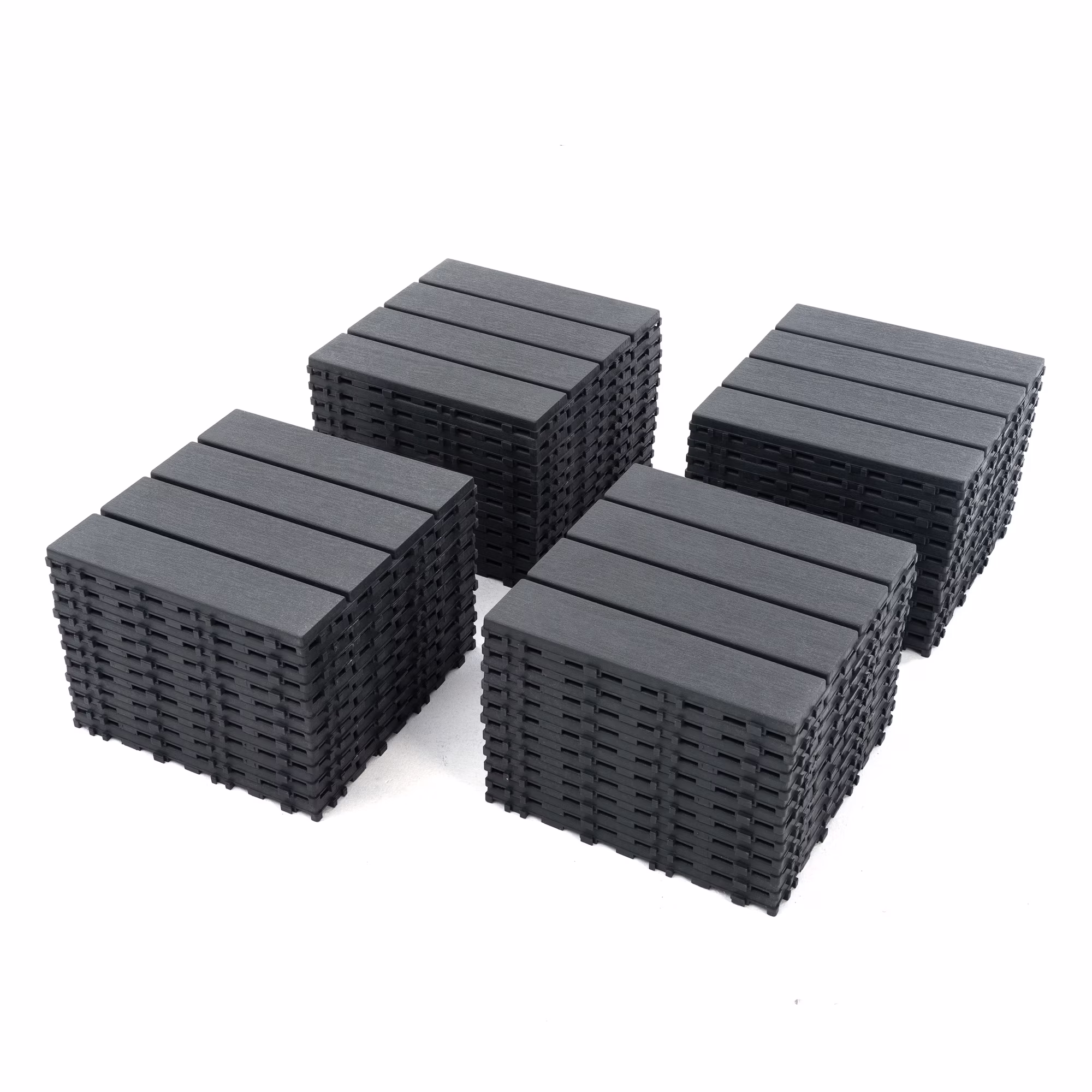 44PCS Plastic Interlocking Deck Tiles,Patio Deck Tiles,12"x12" Square Waterproof Outdoor
