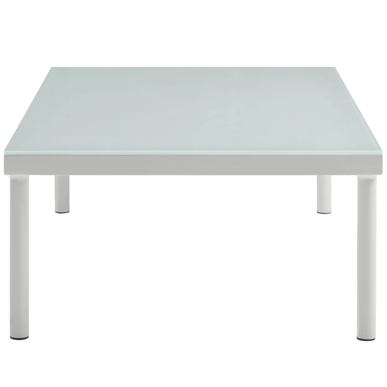 Modway Harmony Outdoor Patio Aluminum Coffee Table in White