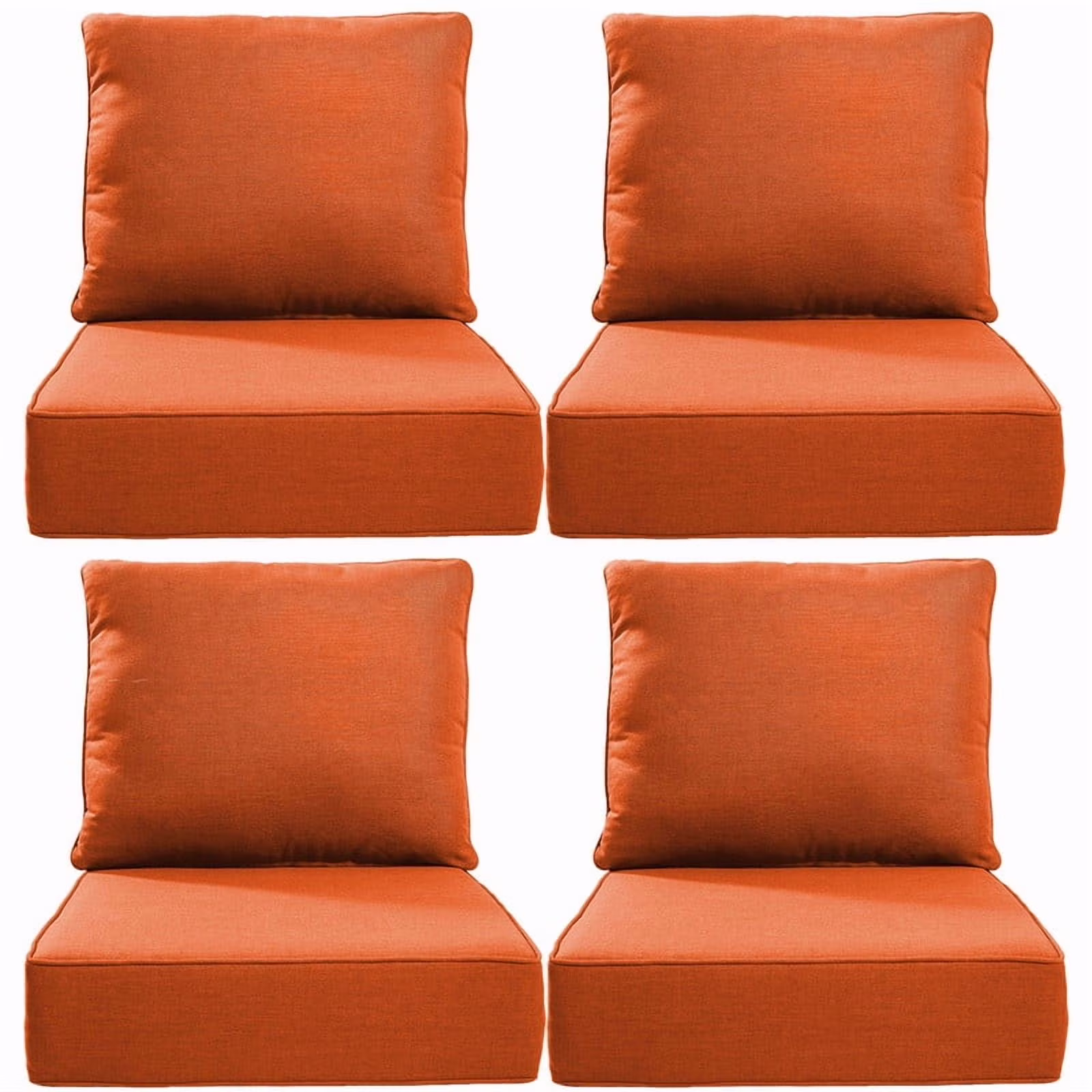 Bellefurn Outdoor Deep Seat Cushion 24 X 24 X 6 inch for Patio Furniture,Outdoor Chair Cushions Waterproof & Fade Resistant Patio Furniture Cushions for Wicker Chair, Sofa, Couch