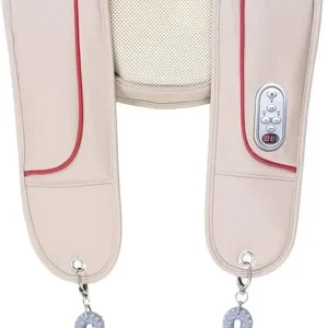 Heated neck massager, acupressure neck and shoulder massager pillow, portable electric back massager