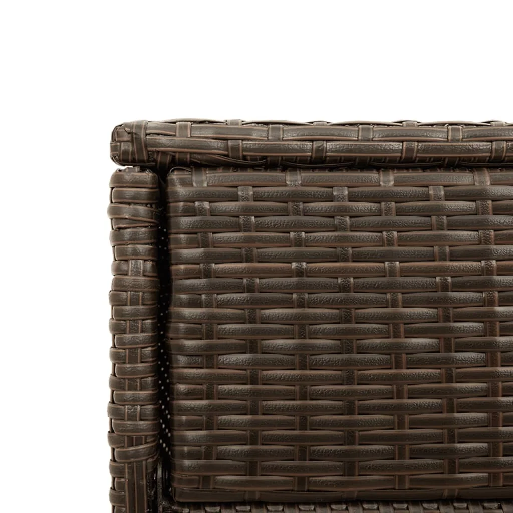 vidaXL Patio Storage Cabinet, PE Rattan Beige, 21.70 x 21.70 x 43.70 in